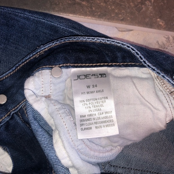 Joe’s Jeans Skinny Ankle Raw Hem High Rise Blanche - Picture 3 of 9